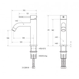 Смеситель для раковины CEZARES RELAX-LS1