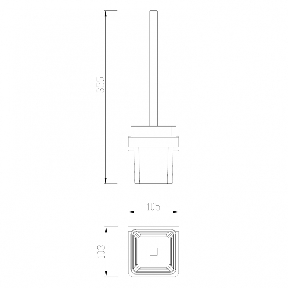 Щетка для туалета ABBER Westen AA1732 хром