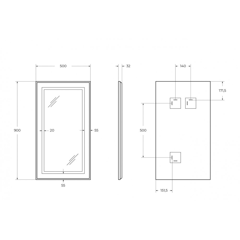 Зеркало BelBagno SPC-KRAFT-SENS