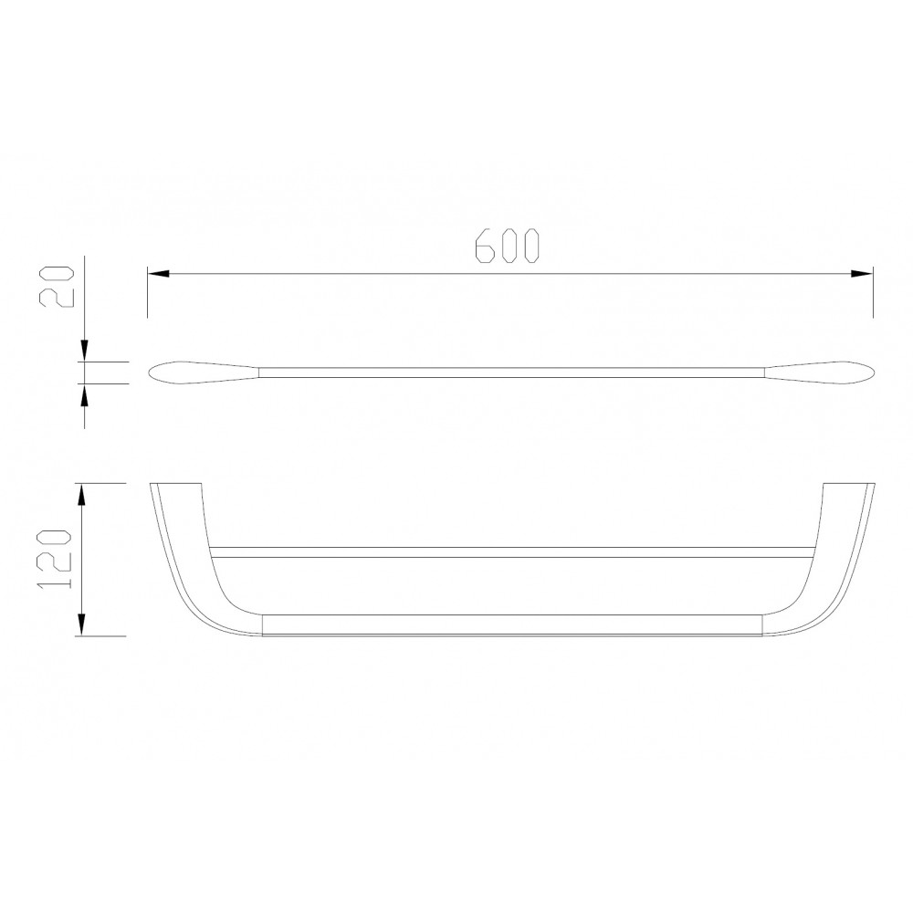 Полотенцедержатель двойной ABBER Nord AA1553 хром