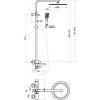 Душевая стойка со смесителем для верхнего и ручного душа BELBAGNO LUCE LUC-VSCM