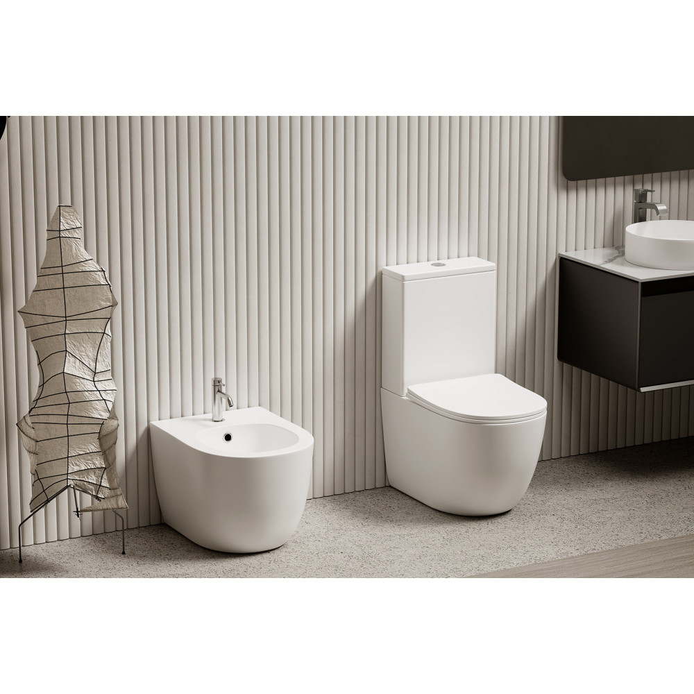 Биде ABBER Bequem AC1152 приставное белое