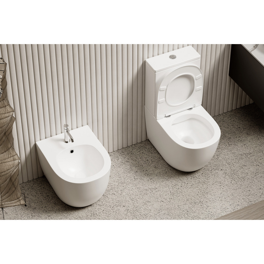 Биде ABBER Bequem AC1152 приставное белое