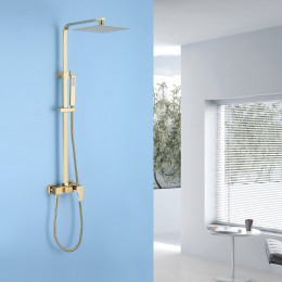 Душевая стойка без излива, золото матовое, ABBER Daheim AF8220G