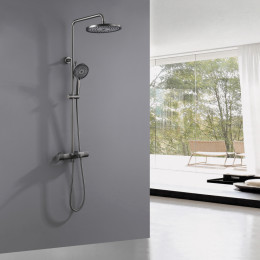 Душевая стойка с термостатом, с изливом, никель, ABBER Thermostat AF8516NG