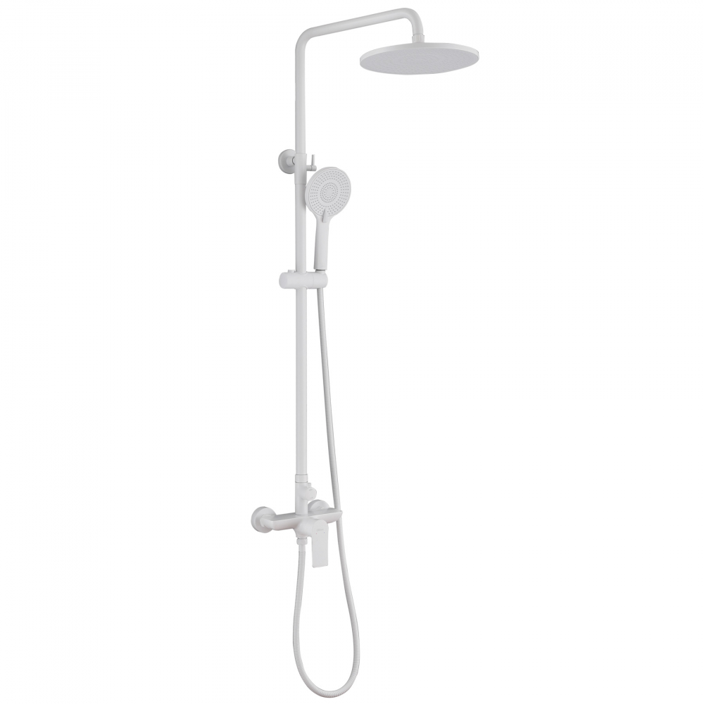 Душевая стойка без излива, белый матовый, ABBER Weiss Insel AF8020FW