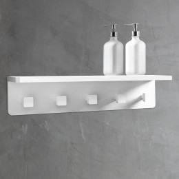 Вешалка с полкой ABBER Stein AS1651 белая матовая