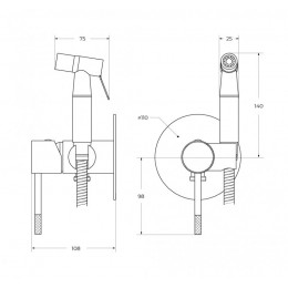 Гигиенический душ со смесителем CEZARES RELAX-DIF
