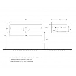 Мебель для ванной CEZARES SLIDER 1000