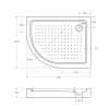 АКРИЛОВЫЙ ПОДДОН CEZARES TRAY-A-RH-15-W