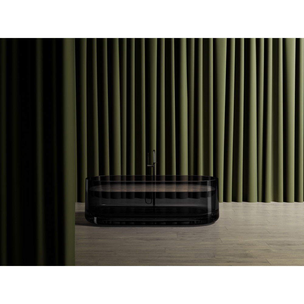 Прозрачная ванна ABBER Kristall AT9708Onyx черная