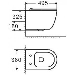 Унитаз подвесной безободковый с сиденьем BelBagno UNO 2.1