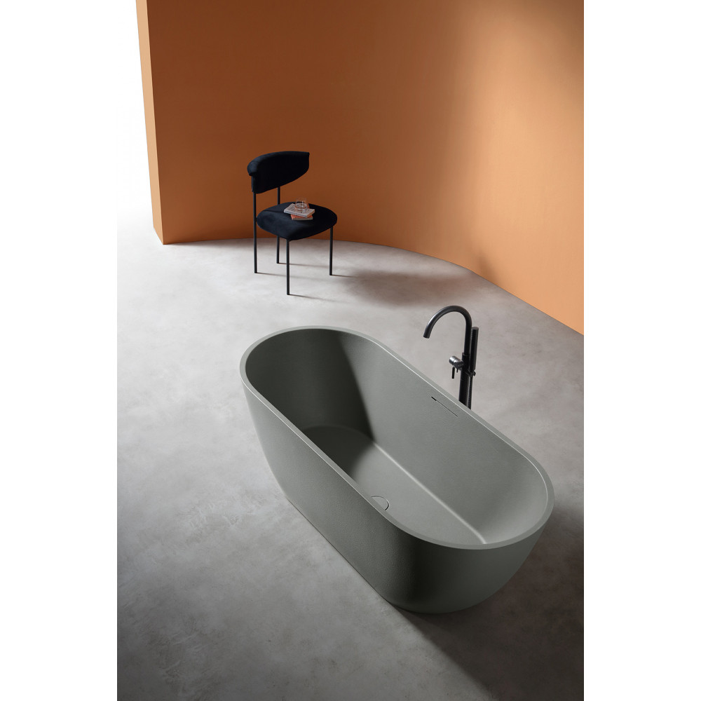 Ванна из искусственного камня ABBER Frankfurt AM9941MLG светло-серая матовая