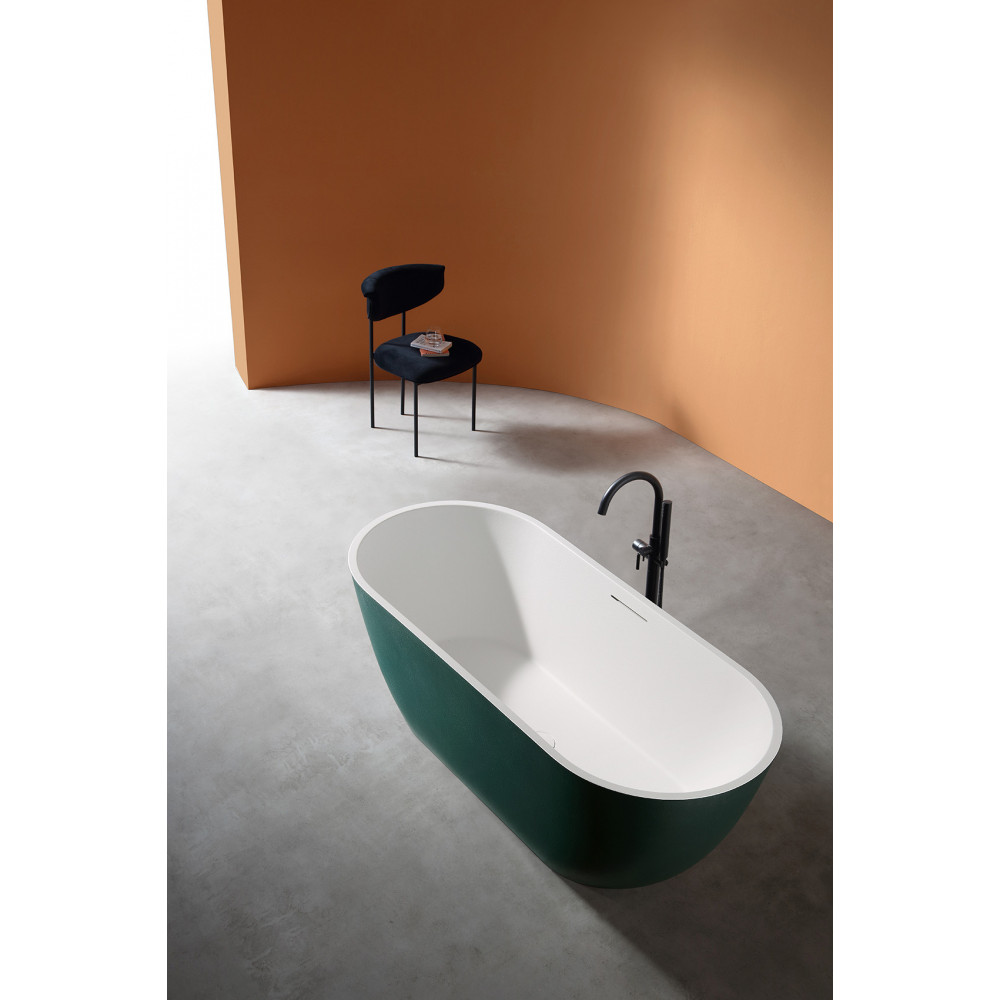 Ванна из искусственного камня ABBER Frankfurt AM9941MBG темно-зеленая матовая