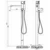 Напольный смеситель для ванны BELBAGNO UNO-FMT