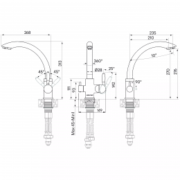 Смеситель из латуни Paulmark Essen под фильтр для питьевой воды