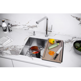 Кухонная мойка NEXT 54 UNI прямоугольная встраиваемая из нержавеющей стали