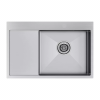 Кухонная мойка KRONER 78F из нержавейки с крылом