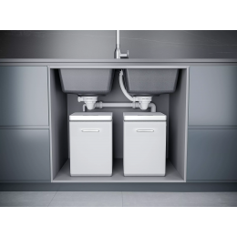 Сифон телескопический двойной с круглым переливом TRUST 1023