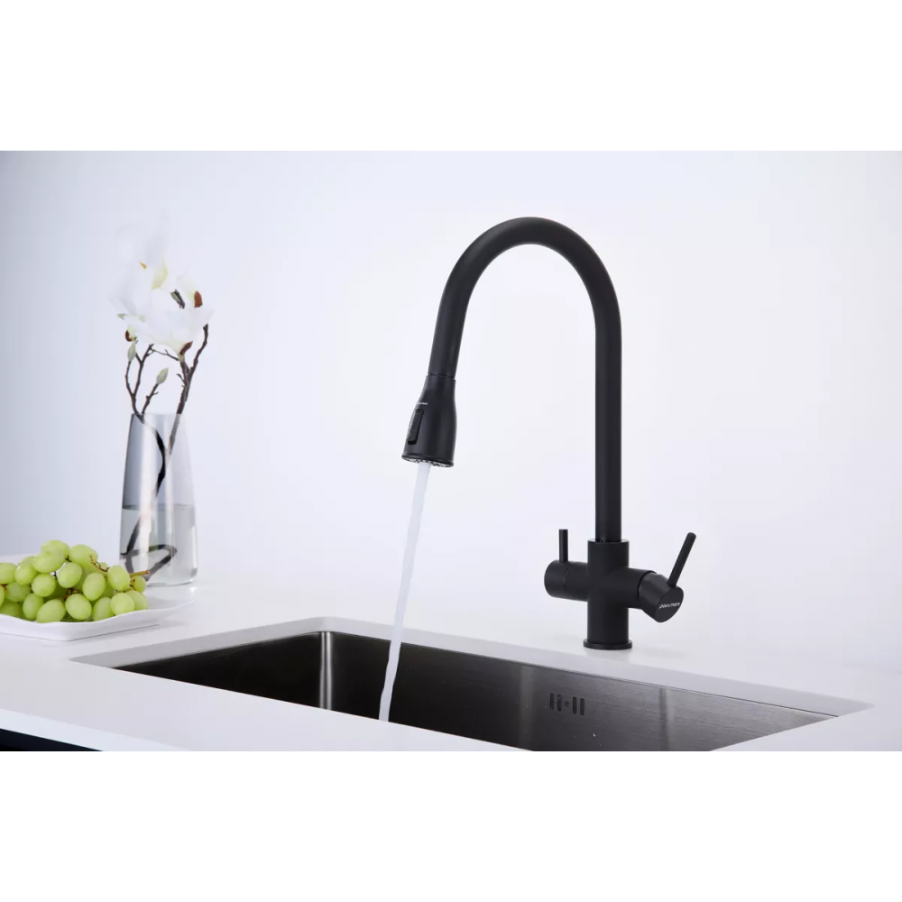 Смеситель латунный LANGE под фильтр для воды с выдвижной лейкой