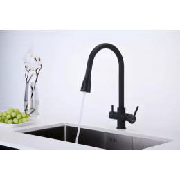 Смеситель латунный LANGE под фильтр для воды с выдвижной лейкой