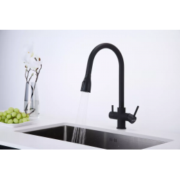 Смеситель латунный LANGE под фильтр для воды с выдвижной лейкой