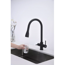 Смеситель латунный LANGE под фильтр для воды с выдвижной лейкой