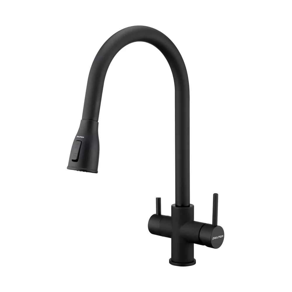 Смеситель латунный LANGE под фильтр для воды с выдвижной лейкой