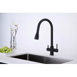 Смеситель латунный LANGE под фильтр для воды с выдвижной лейкой