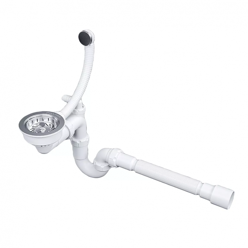 Сифон телескопический с круглым переливом TRUST 1022