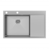 Кухонная мойка KRONER-EDGE 78F из нержавеющей стали врезная с крылом