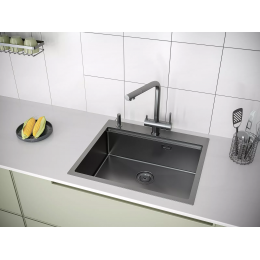 Кухонная мойка KRONER-PRO 59 из нержавеющей стали врезная