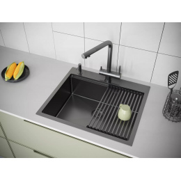 Кухонная мойка KRONER-PRO 59 из нержавеющей стали врезная