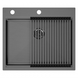 Кухонная мойка KRONER-PRO 59 из нержавеющей стали врезная