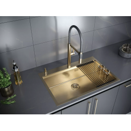 Кухонная мойка KRONER-PRO 75 из нержавеющей стали врезная