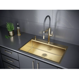 Кухонная мойка KRONER-PRO 75 из нержавеющей стали врезная