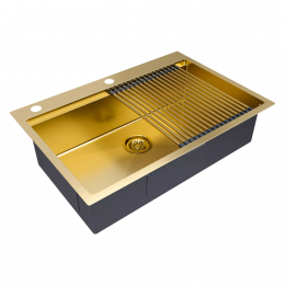 Кухонная мойка KRONER-PRO 75 из нержавеющей стали врезная