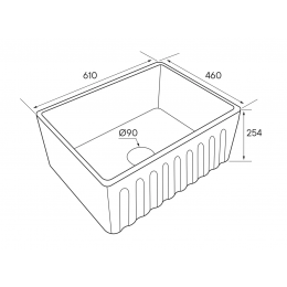 Кухонная мойка GLAMP 61 DUO из керамики