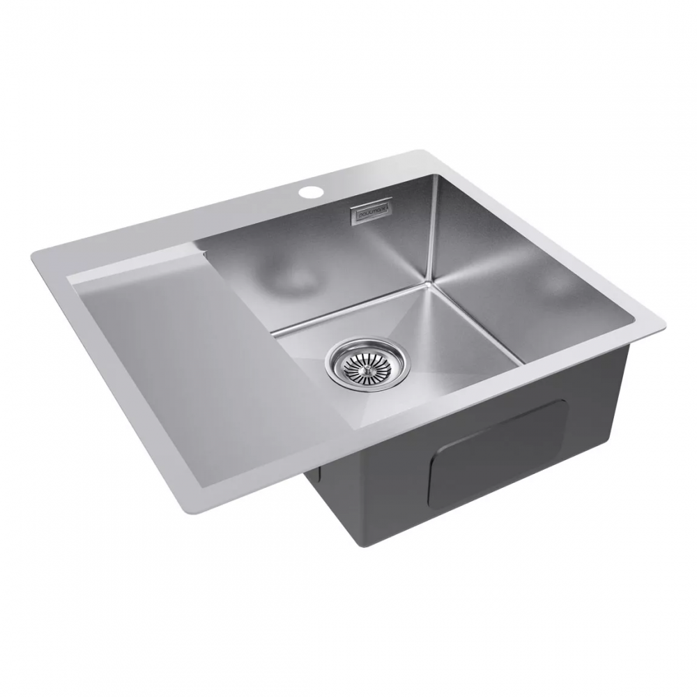 Кухонная мойка KRONER 59F из нержавеющей стали врезная
