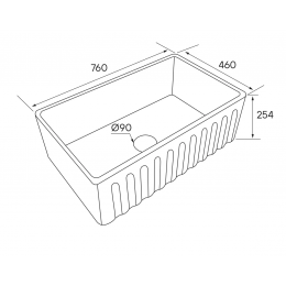 Кухонная мойка GLAMP 76 DUO керамическая