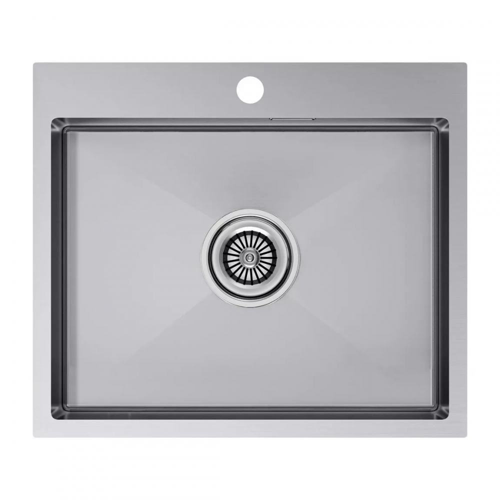 Кухонная мойка KRONER 59 из нержавеющей стали врезная