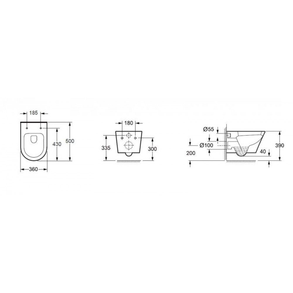 Унитаз подвесной BelBagno Tre BB8001CHR/SC