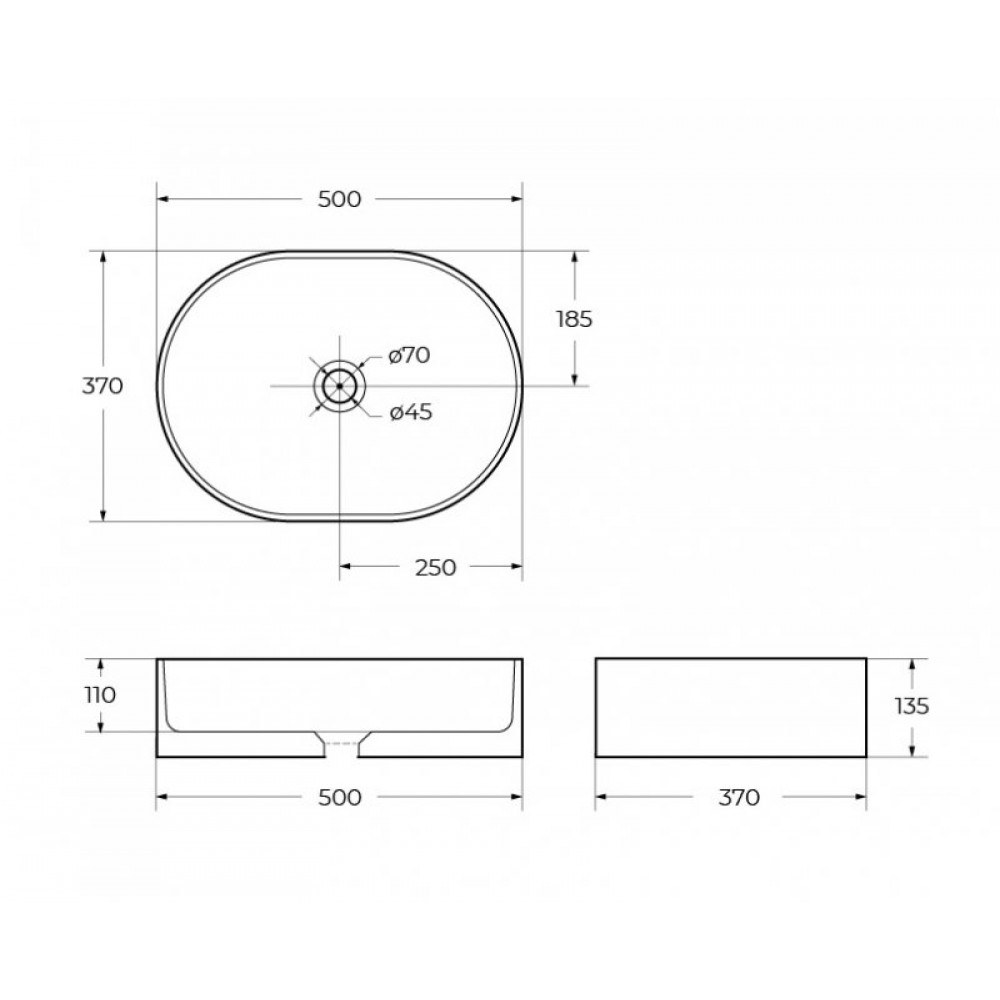 Раковина накладная BELBAGNO BB1483
