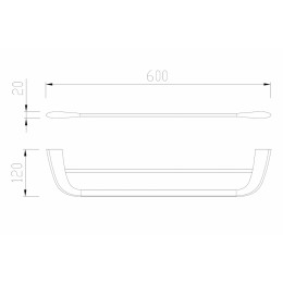 Полотенцедержатель двойной ABBER Nord AA1553B черный матовый