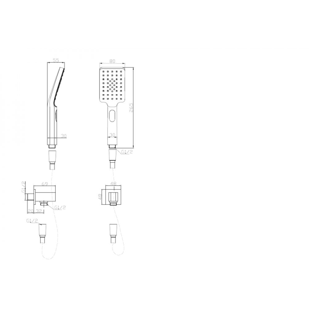 Душевой набор BelBagno ROM-DSET-CRM