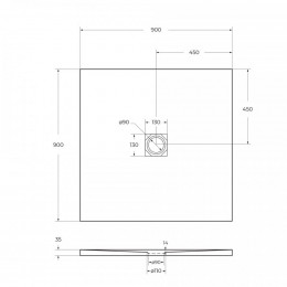 Поддон из искусственного мрамора BelBagno TRAY-MR-UNO-A