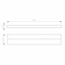 Полотенцедержатель двойной ABBER Westen AA1756 хром