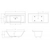 Ванна из искусственного камня Solid Surface CEZARES SLIDER