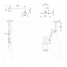 Душевая система ABBER Weiss Insel AF8018FW скрытого монтажа без излива, белый матовый