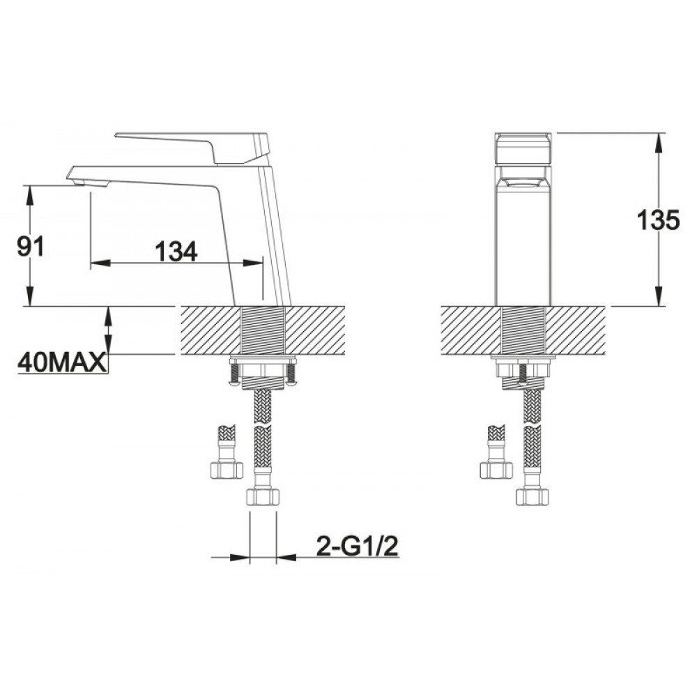 Смеситель для раковины BELBAGNO ARLIE ARL-LVM-CRM